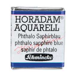 Schmincke Horadam Aquarell Artist Watercolor - Phthalo Sapphire Blue, Half Pan