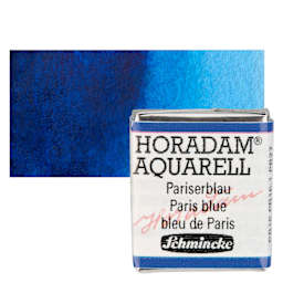 Schmincke Horadam Aquarell Watercolor - Paris Blue, Half Pan and swatch