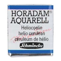 Schmincke Horadam Aquarell Artist Watercolor - Helio Cerulean, Half Pan