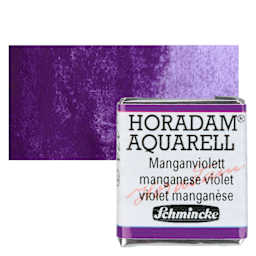 Schmincke Horadam Aquarell Watercolor - Manganese Violet, Half Pan and swatch