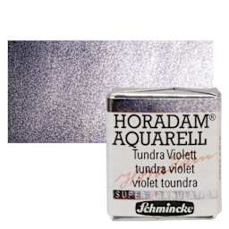 Schmincke Horadam Aquarell Artist Watercolor - Tundra Violet, Supergranulation, Half Pan and swatch