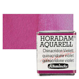 Schmincke Horadam Aquarell Watercolor - Quinacridone Violet, Half Pan and swatch