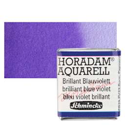 Schmincke Horadam Aquarell Watercolor - Brilliant Blue Violet, Half Pan and swatch