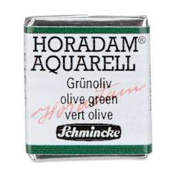 Schmincke Horadam Aquarell Artist Watercolor - Olive Green, Half Pan