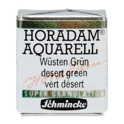 Schmincke Horadam Aquarell Artist Watercolor - Desert Green, Supergranulation, Half Pan