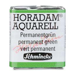 Schmincke Horadam Aquarell Watercolor - Permanent Green, Half Pan