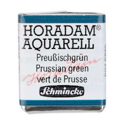Schmincke Horadam Aquarell Artist Watercolor - Prussian Green, Half Pan