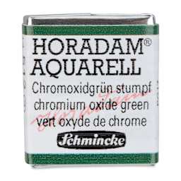 Schmincke Horadam Aquarell Artist Watercolor - Chromium Oxide Green, Half Pan
