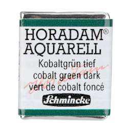 Schmincke Horadam Aquarell Artist Watercolor - Cobalt Green Dark, Half Pan
