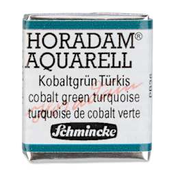 Schmincke Horadam Aquarell Watercolor - Cobalt Green Turquoise, Half Pan