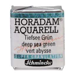 Schmincke Horadam Aquarell Watercolor - Deep Sea Green, Supergranulation, Half Pan