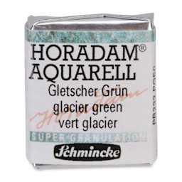 Schmincke Horadam Aquarell Artist Watercolor - Glacier Green, Supergranulation, Half Pan
