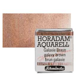 Schmincke Horadam Aquarell Artist Watercolor - Galaxy Brown, Supergranulation, Half Pan and swatch