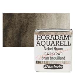 Schmincke Horadam Aquarell Watercolor - Haze Brown, Half Pan and swatch