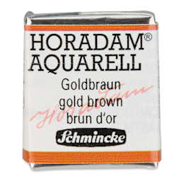 Schmincke Horadam Aquarell Watercolor - Gold Brown, Half Pan