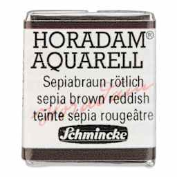 Schmincke Horadam Aquarell Watercolor - Sepia Brown Reddish, Half Pan
