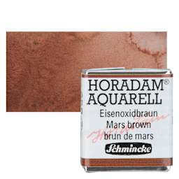 Schmincke Horadam Aquarell Watercolor - Mars Brown, Half Pan and swatch