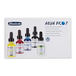 Schmincke Aqua Drop Watercolors - Set of 5, 30 ml Bottles (front of package)