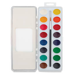 Blick Essentials Watercolor Pan Set - Set of 16, Assorted open