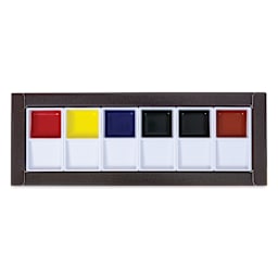 Grumbacher Japanese Watercolors - Set of 6, Mixing Set included colors