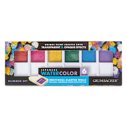 Grumbacher Japanese Watercolors - Set of 6, Glimmer Set