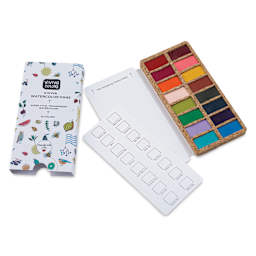 Viviva Watercolor Paint Pan Set - Spring, Set of 16 set contents