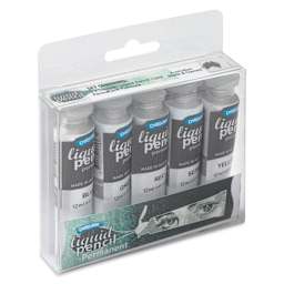 Derivan Permanent Liquid Pencil Tubes Set - Set of 5, 12 ml