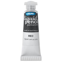Derivan Permanent Liquid Pencil Tube - Red, 12 ml