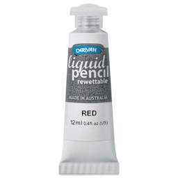 Derivan Rewettable Liquid Pencil Tube - Red, 12 ml
