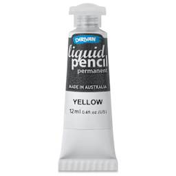 Derivan Permanent Liquid Pencil Tube - Yellow, 12 ml