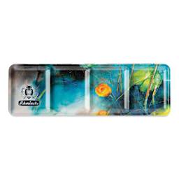 Front of case Schmincke Akademie Aquarell Watercolor Pans - Set of 12, 2024 Contest Winner, Half Pans
