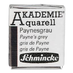 Schmincke Akademie Aquarell Watercolor Pan - Payne's Grey, Half Pan