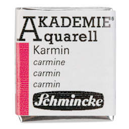 Schmincke Akademie Aquarell Watercolor Pan - Carmine, Half Pan