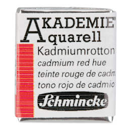 Schmincke Akademie Aquarell Watercolor Pan - Cadmium Red Hue, Half Pan
