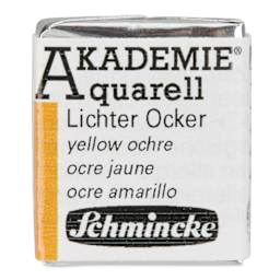 Schmincke Akademie Aquarell Watercolor Pan - Yellow Ochre, Half Pan