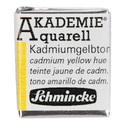 Schmincke Akademie Aquarell Watercolor Pan - Cadmium Yellow Hue, Half Pan