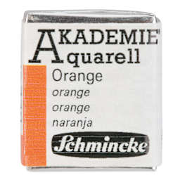 Schmincke Akademie Aquarell Watercolor Pan - Orange, Half Pan