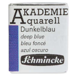 Schmincke Akademie Aquarell Watercolor Pan - Deep Blue, Half Pan