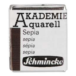 Schmincke Akademie Aquarell Watercolor Pan - Sepia, Half Pan