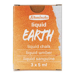 Schmincke Liquid Earth Watercolor Tubes and Set - Set of 3, 5 ml, packaging