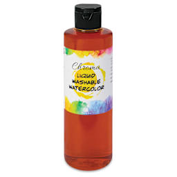 Chroma Liquid Washable Watercolor Paint - Yellow, 8.4 oz, Bottle, front