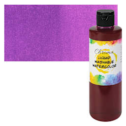 Chroma Liquid Washable Watercolor Paint - Violet, 8.4 oz, Bottle with swatch
