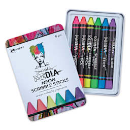 Ranger Dina Wakley Scribble Water-Soluble Pigment Sticks - Set of 4, Neon