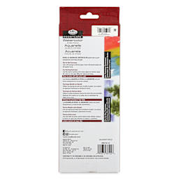 Royal & Langnickel Essentials Watercolor Tubes - Set of 12, 12 ml back of package