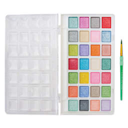 Royal & Langnickel Essentials Watercolor Pan Set - Set of 28, Pearlescent