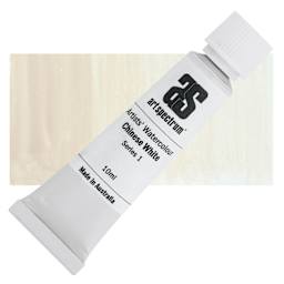 Art Spectrum Artists’ Watercolor Tube - Chinese White, 10 ml tube and swatch