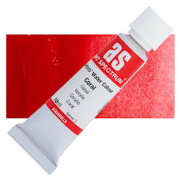 Art Spectrum Artists’ Watercolor Tube - Coral, 10 ml tube and swatch