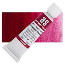 Art Spectrum Artists’ Watercolor Tube - Spectrum Crimson, 10 ml tube and swatch
