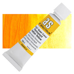 Art Spectrum Artists’ Watercolor Tube - Permanent Indian Yellow, 10 ml tube and swatch