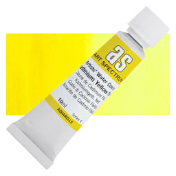 Art Spectrum Artists’ Watercolor Tube - Cadmium Yellow Pale, 10 ml tube and swatch